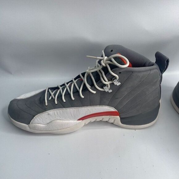 2012 Nike Air Jordan 12 Retro Cool Grey Orange Size 14 130690-012 - Picture 5 of 9